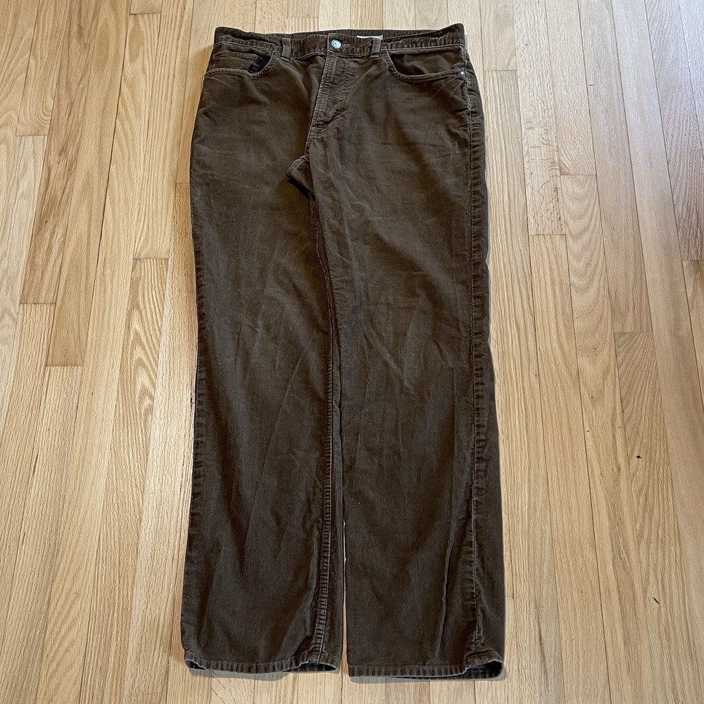 Polo Ralph Lauren Straight Corduroy Pants Mens 34X32 Brown Basic
